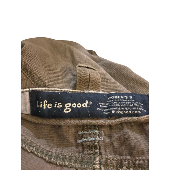 Life is Good Gray Washed Shorts, 100% Cotton, Women's Size Small - Picture 4 of 6